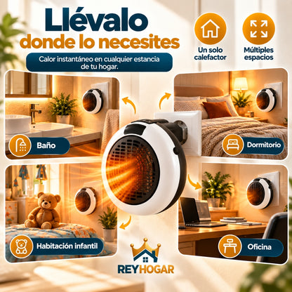 Mini Calefactor Portátil 1350 W con Mando a Distancia