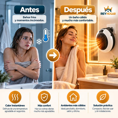 Mini Calefactor Portátil 1350 W con Mando a Distancia