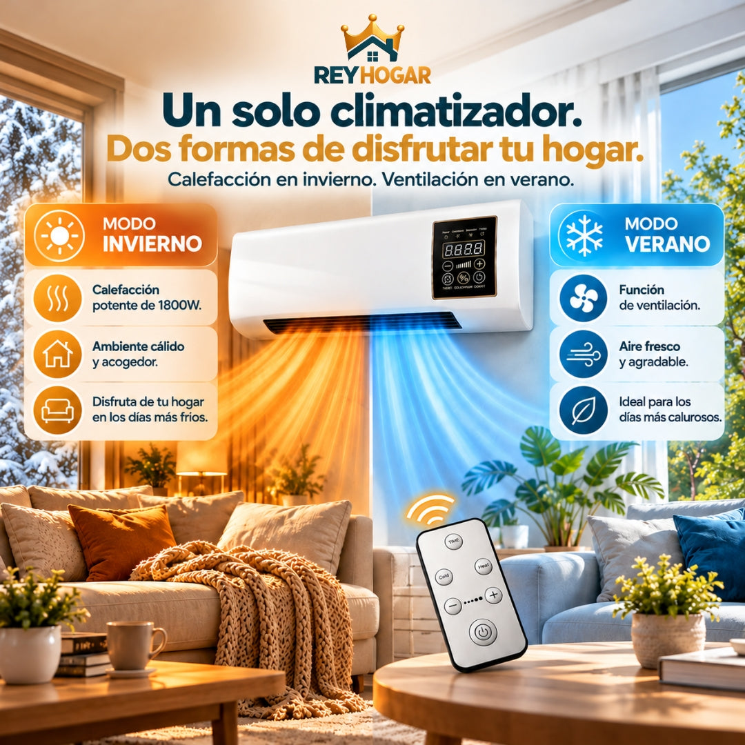 Climatizador de Pared 2 en 1 - 1800W